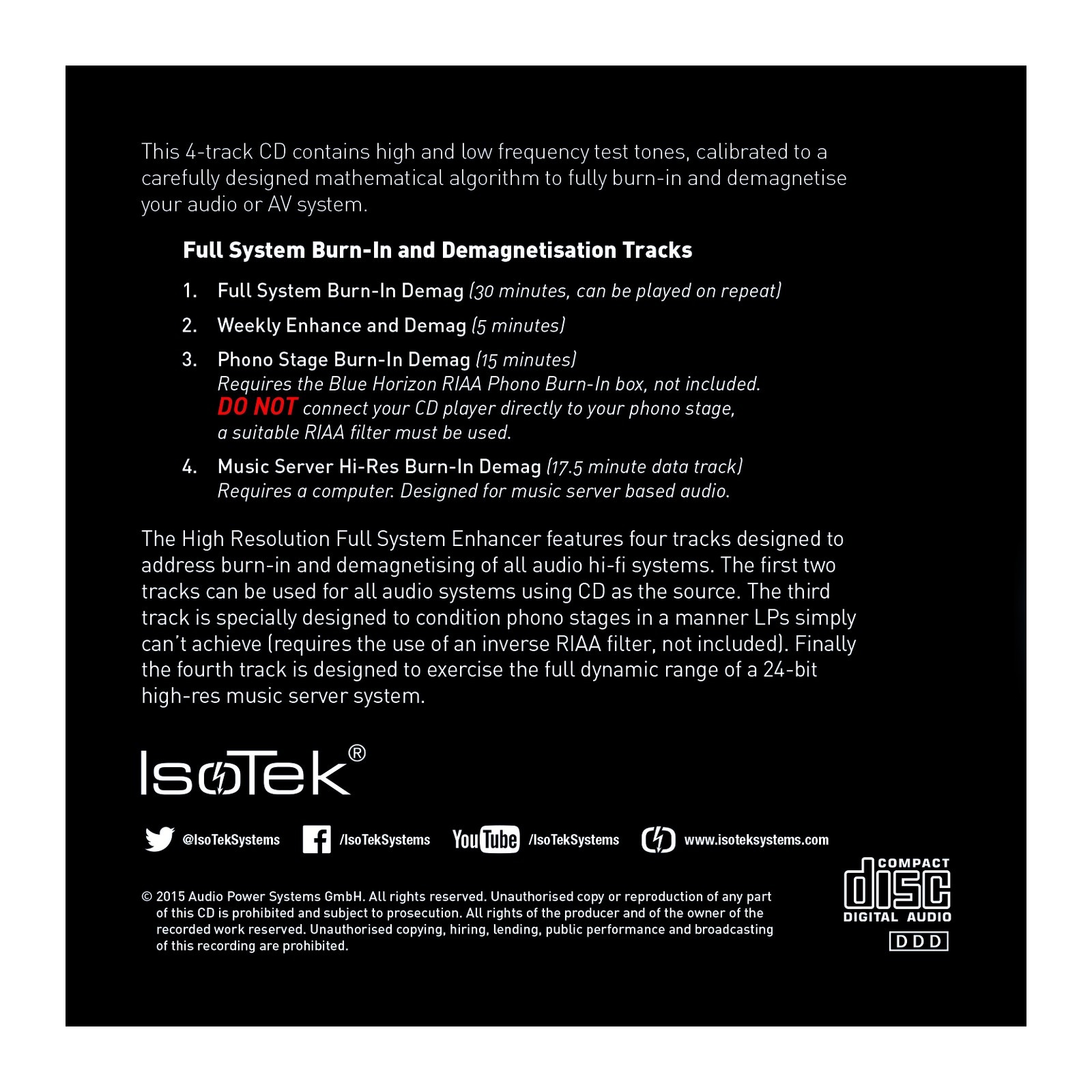 IsoTek Full System Enhancer CD