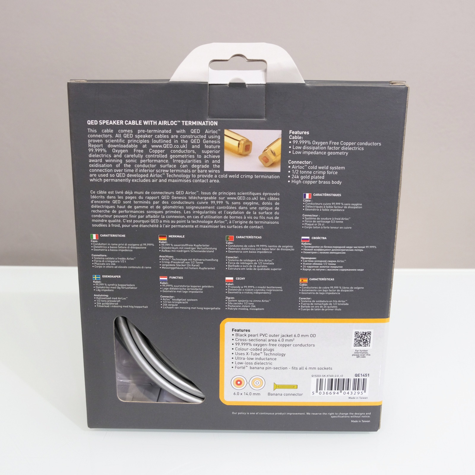 QED XT40i cavi di potenza 2 m (coppia) con spine Airloc