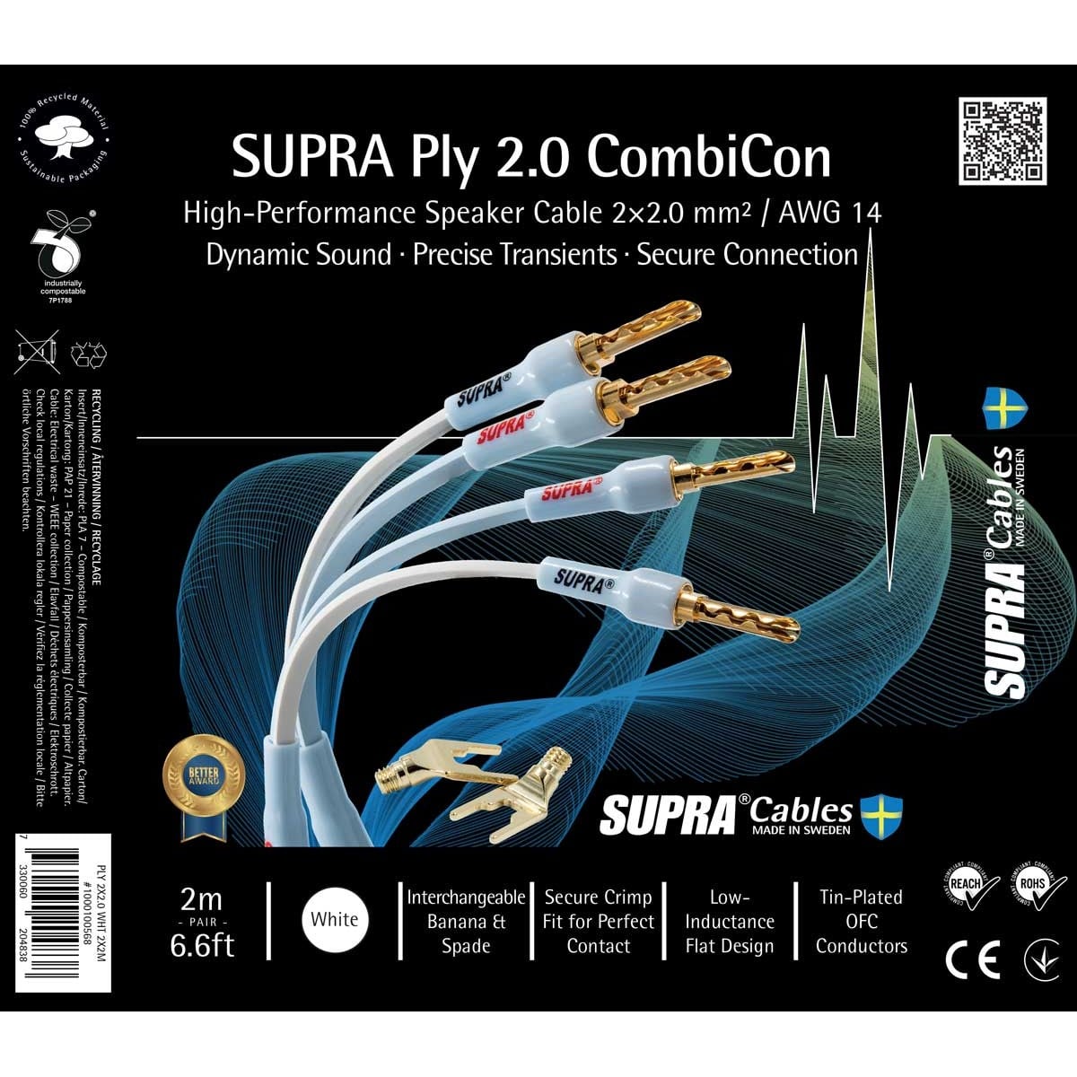 Supra PLY 2X2.0 COMBICON WHITE