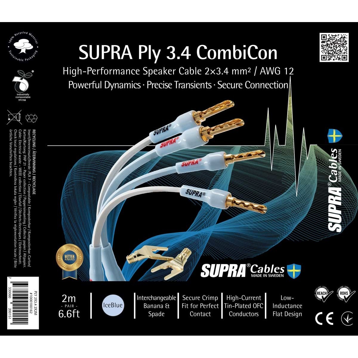 Supra PLY 2X3.4 COMBICON BLUE