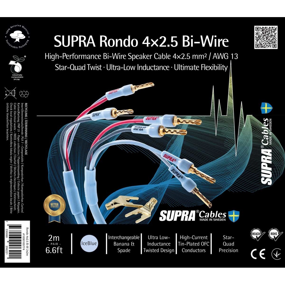 Supra RONDO 4X2.5 COMBICON BI-WIRE BLUE
