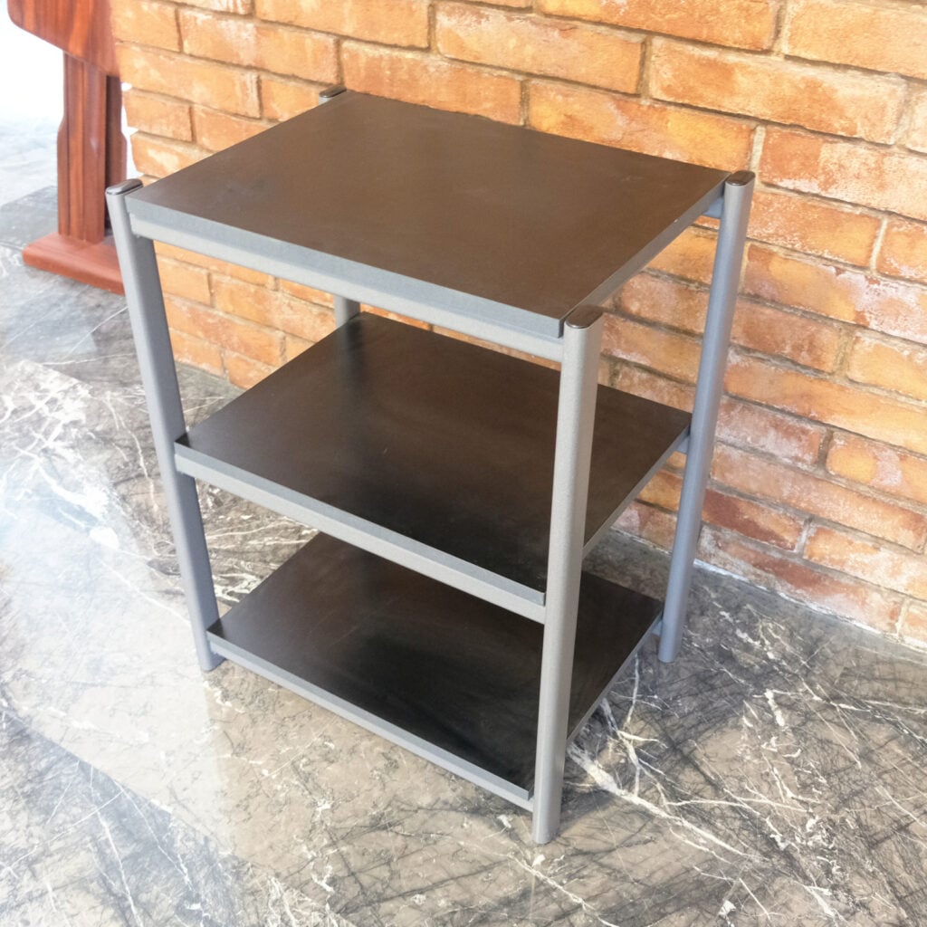 Tavolino hi-fi 3 ripiani in metallo